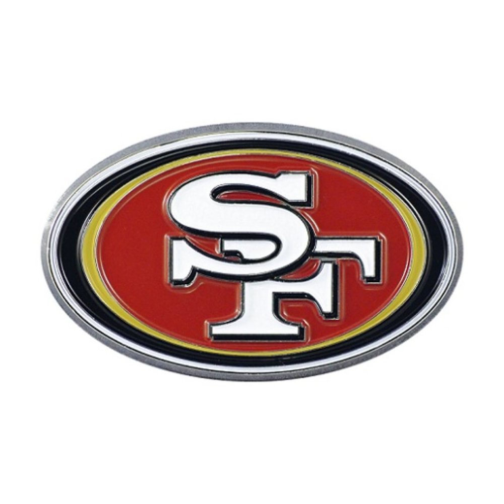 🏈🆕 SAN FRANCISCO 49ERS EMBLEM - ALUMINUM COLOR - NFL - UNISEX
